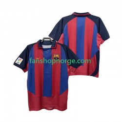 Billige Fotballdrakter FC Barcelona 2003 Retro Herre Hjemmedrakt 2004 Kortermet