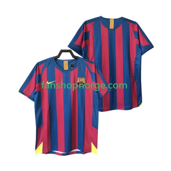 Billige Fotballdrakter FC Barcelona 2005 Retro Herre Hjemmedrakt 2006 Kortermet