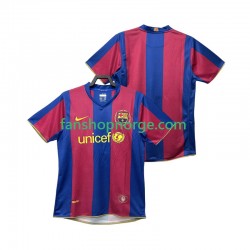Billige Fotballdrakter FC Barcelona 2007 Retro Herre Hjemmedrakt 2008 Kortermet