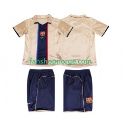 Billige Fotballdrakter FC Barcelona 2001 Retro Barn Bortedrakt 2002 Kortermet