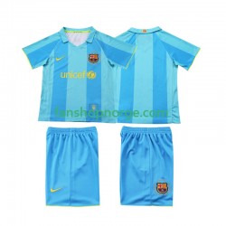Billige Fotballdrakter FC Barcelona 2007 Retro Barn Bortedrakt 2008 Kortermet