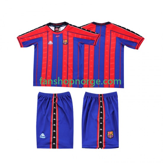 Billige Fotballdrakter FC Barcelona 1997 Retro Barn Hjemmedrakt 1998 Kortermet
