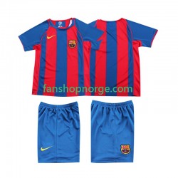 Billige Fotballdrakter FC Barcelona 2005 Retro Barn Hjemmedrakt 2004 Kortermet