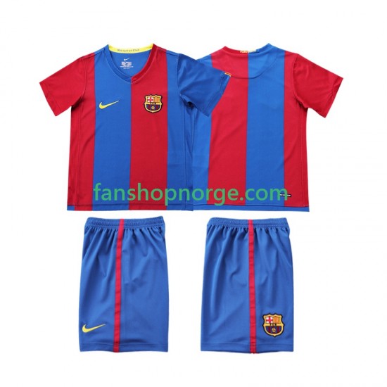 Billige Fotballdrakter FC Barcelona 2007 Retro Barn Hjemmedrakt 2006 Kortermet