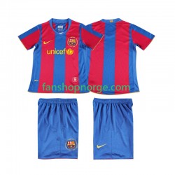Billige Fotballdrakter FC Barcelona 2007 Retro Barn Hjemmedrakt 2008 Kortermet