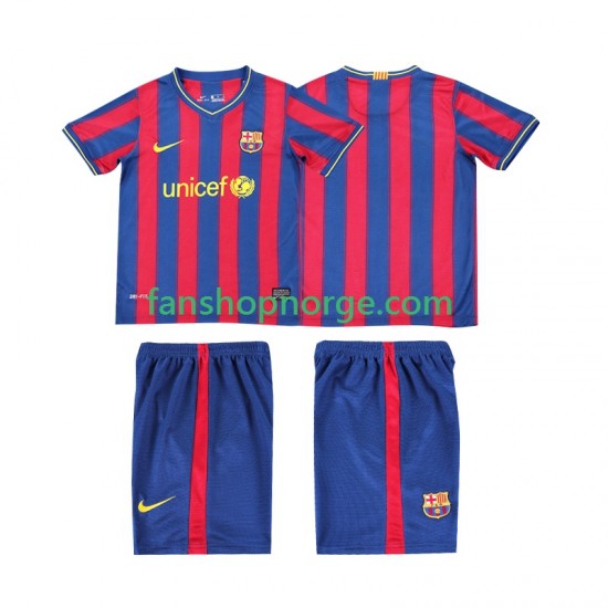 Billige Fotballdrakter FC Barcelona 2009 Retro Barn Hjemmedrakt 2010 Kortermet