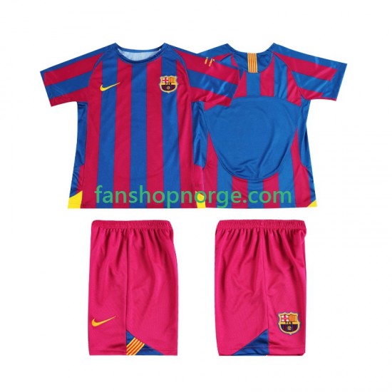 Billige Fotballdrakter FC Barcelona Champions League 2005 Retro Barn Hjemmedrakt 2006 Kortermet