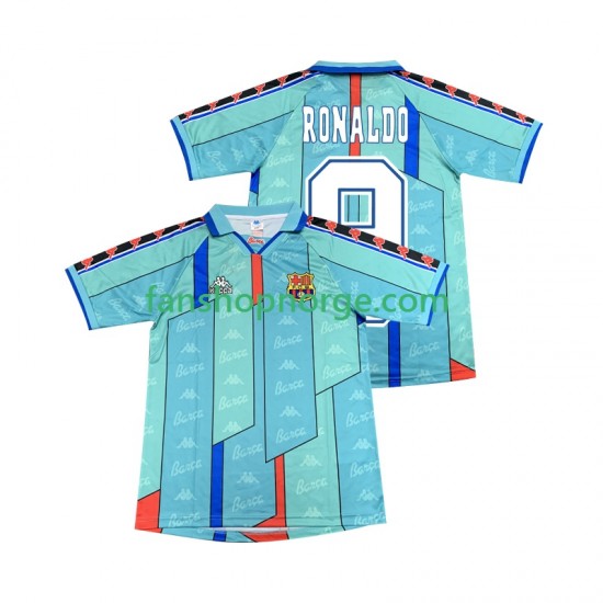 Billige Fotballdrakter FC Barcelona Ronaldo 9 1996 1997 Retro Herre Bortedrakt Kortermet