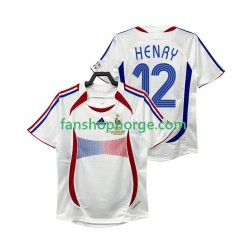Billige Fotballdrakter Frankrike Henry 12 Retro Herre Bortedrakt 2006 Kortermet