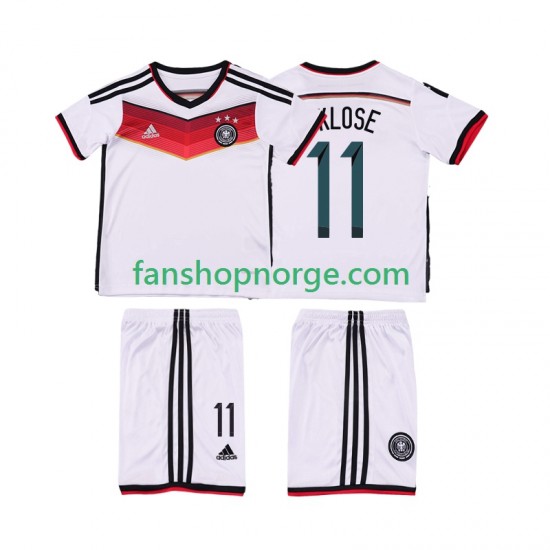 Billige Fotballdrakter Tyskland KLOSE 11 2014 Retro Barn Hjemmedrakt Kortermet