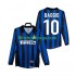Billige Fotballdrakter Inter Milan BAGGIO 10 Retro Herre Hjemmedrakt 1998 1999 Langermet