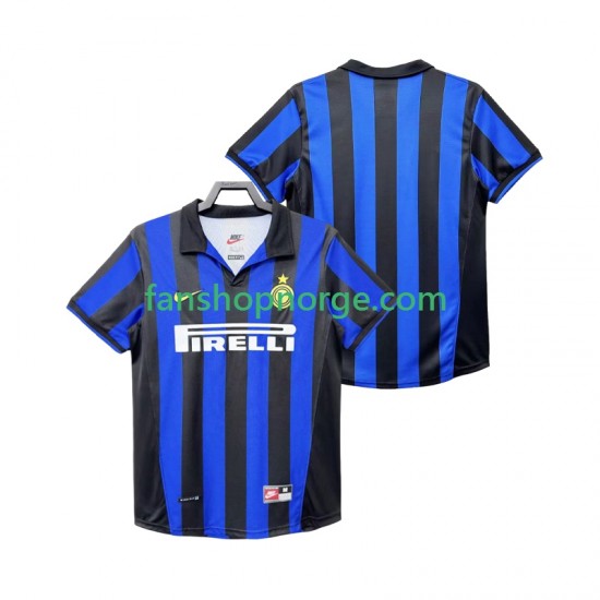 Billige Fotballdrakter Inter Milan Retro Herre Hjemmedrakt 1998 1999 Kortermet