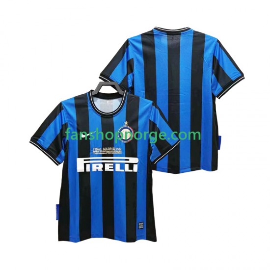 Billige Fotballdrakter Inter Milan 2009 Retro Herre Hjemmedrakt 2010 Kortermet