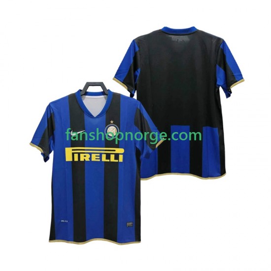Billige Fotballdrakter Inter Milan Champions League 2009 Retro Herre Hjemmedrakt 2008 Kortermet