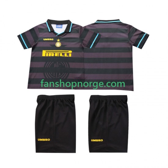 Billige Fotballdrakter Inter Milan 1997 Retro Barn Tredjedrakt 1998 Kortermet