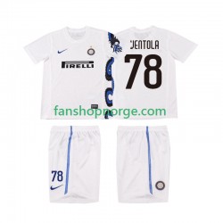 Billige Fotballdrakter Inter Milan VENTOLA 78 Retro Barn Bortedrakt 2011 2010 Kortermet
