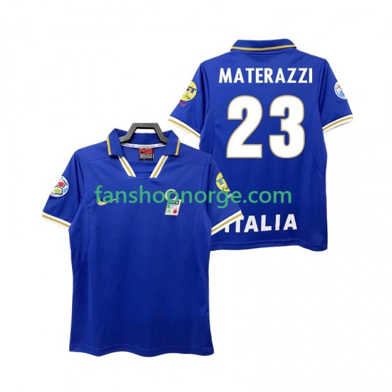 Billige Fotballdrakter Italia MATERAZZI 23 1996 Retro Herre Hjemmedrakt Kortermet