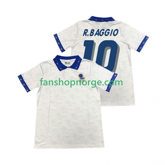 Billige Fotballdrakter Italia Roberto Baggio 10 Retro Herre Bortedrakt 1994 Kortermet