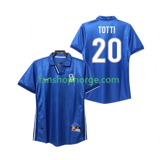 Billige Fotballdrakter Italia Totti 20 Retro Herre Hjemmedrakt 1998 Kortermet