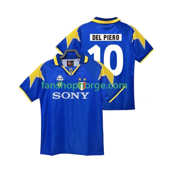 Billige Fotballdrakter Juventus DEL PIERO 10 1995 1996 Retro Herre Bortedrakt Kortermet