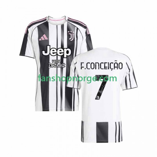Billige Fotballdrakter Juventus Francisco Conceicao 7 Herre Hjemmedrakt 2025-2026 Kortermet