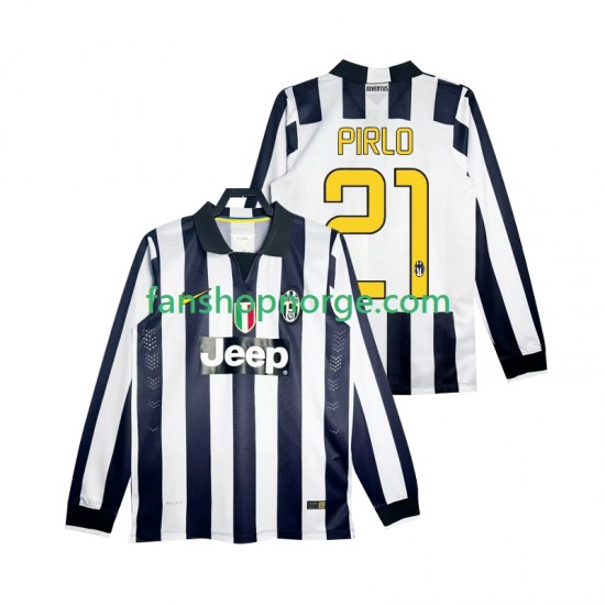 Billige Fotballdrakter Juventus Pirlo 21 2014 2015 Retro Herre Hjemmedrakt Langermet