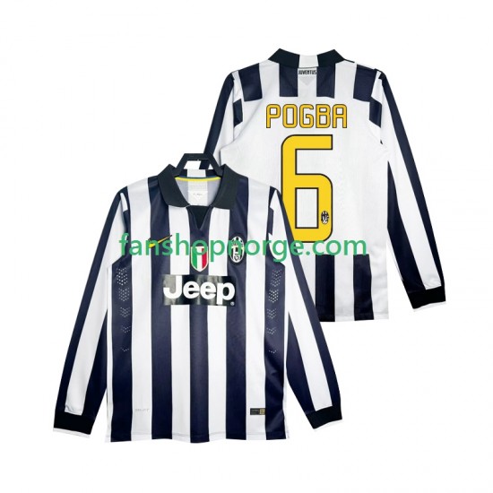 Billige Fotballdrakter Juventus Pogba 6 2014 2015 Retro Herre Hjemmedrakt Langermet