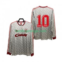 Billige Fotballdrakter Liverpool 10 1989 1991 Retro Herre Bortedrakt Langermet