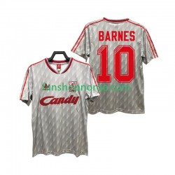 Billige Fotballdrakter Liverpool BARNES 10 1989 1991 Retro Herre Bortedrakt Kortermet