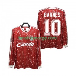 Billige Fotballdrakter Liverpool BARNES 10 1989 1991 Retro Herre Hjemmedrakt Langermet
