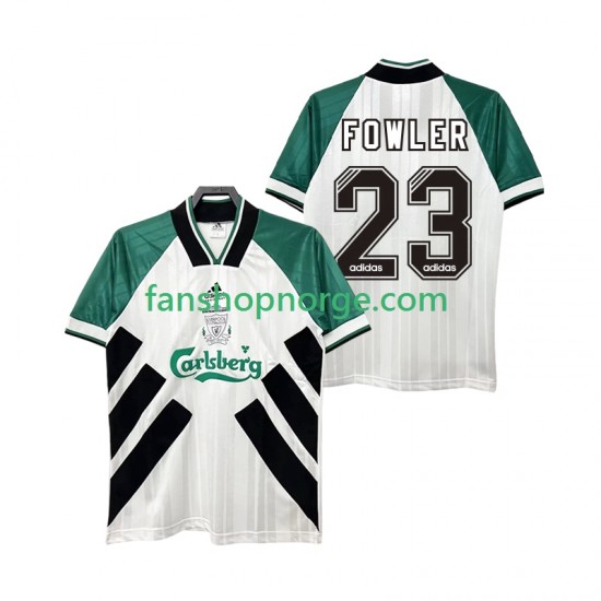 Billige Fotballdrakter Liverpool FOWLER 23 1993 1995 Retro Herre Bortedrakt Kortermet
