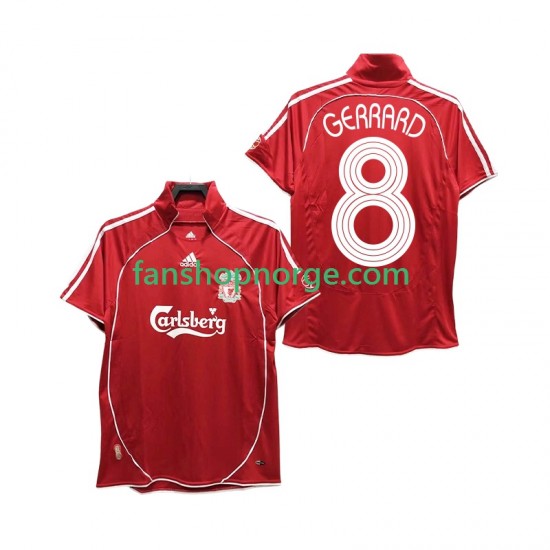 Billige Fotballdrakter Liverpool GERRARD 8 Retro Herre Hjemmedrakt 2008 2006 Kortermet