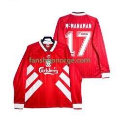 Billige Fotballdrakter Liverpool MCMANAMAN 17 1993 1995 Retro Herre Hjemmedrakt Langermet