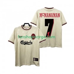 Billige Fotballdrakter Liverpool MCMANAMAN 7 1996 1997 Retro Herre Bortedrakt Kortermet