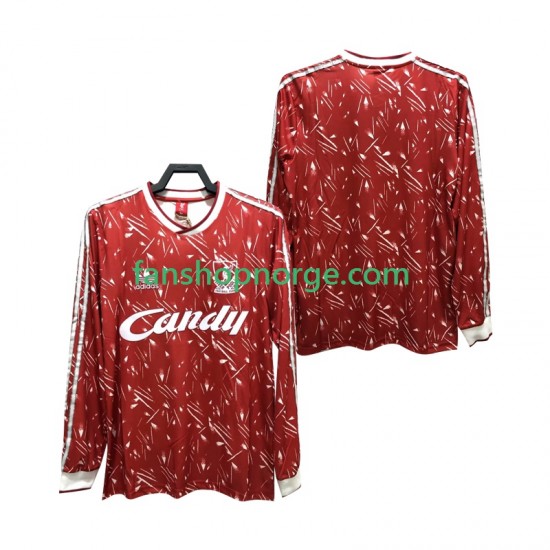 Billige Fotballdrakter Liverpool 1989 1991 Retro Herre Hjemmedrakt Langermet