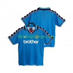 Billige Fotballdrakter Manchester City 1997 Retro Herre Hjemmedrakt 1998 Kortermet