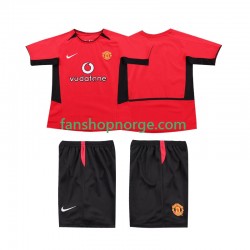 Billige Fotballdrakter Manchester United Retro Barn Hjemmedrakt 2002 2004 Kortermet