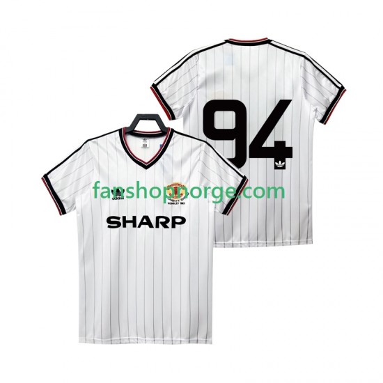 Billige Fotballdrakter Manchester United 94 1983 1984 Retro Herre Bortedrakt Kortermet