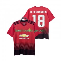 Billige Fotballdrakter Manchester United B.FERNANDES 18 2018 2019 Retro Herre Hjemmedrakt Kortermet