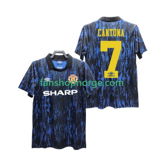 Billige Fotballdrakter Manchester United CANTONA 7 1993 Retro Herre Hjemmedrakt Kortermet
