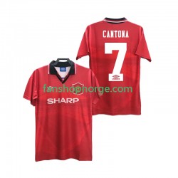 Billige Fotballdrakter Manchester United CANTONA 7 1996 Retro Herre Hjemmedrakt 1994 Kortermet