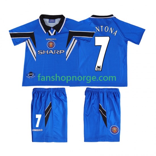 Billige Fotballdrakter Manchester United CONTONA 7 1996 Retro Barn Tredjedrakt 1998 Kortermet