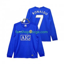 Billige Fotballdrakter Manchester United Cristiano Ronaldo 7 2009 Retro Herre Tredjedrakt 2008 Langermet