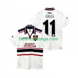 Billige Fotballdrakter Manchester United GIGGS 11 Retro Herre Bortedrakt 1998 1999 Kortermet