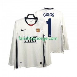 Billige Fotballdrakter Manchester United GIGGS 11 Premier League 2009 Retro Herre Bortedrakt 2008 Langermet