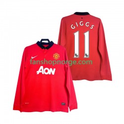 Billige Fotballdrakter Manchester United GIGGS 11 2013 2014 Retro Herre Hjemmedrakt Langermet