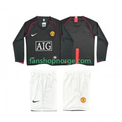 Billige Fotballdrakter Manchester United 2007 Retro Barn Bortedrakt 2008 Langermet