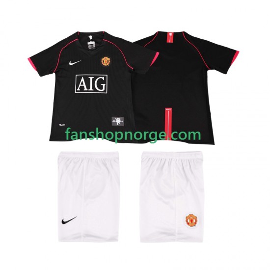 Billige Fotballdrakter Manchester United 2007 Retro Barn Bortedrakt 2008 Kortermet