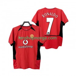Billige Fotballdrakter Manchester United RONALDO 7 Retro Herre Hjemmedrakt 2002 2004 Kortermet