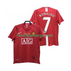 Billige Fotballdrakter Manchester United RONALDO 7 2007 Retro Herre Hjemmedrakt 2008 Kortermet